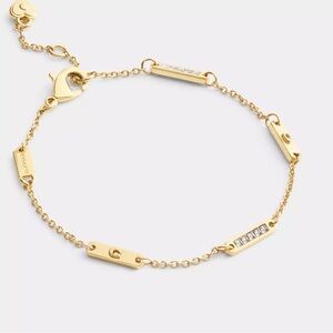 NWT Coach Signture Bar Chain Bracelet